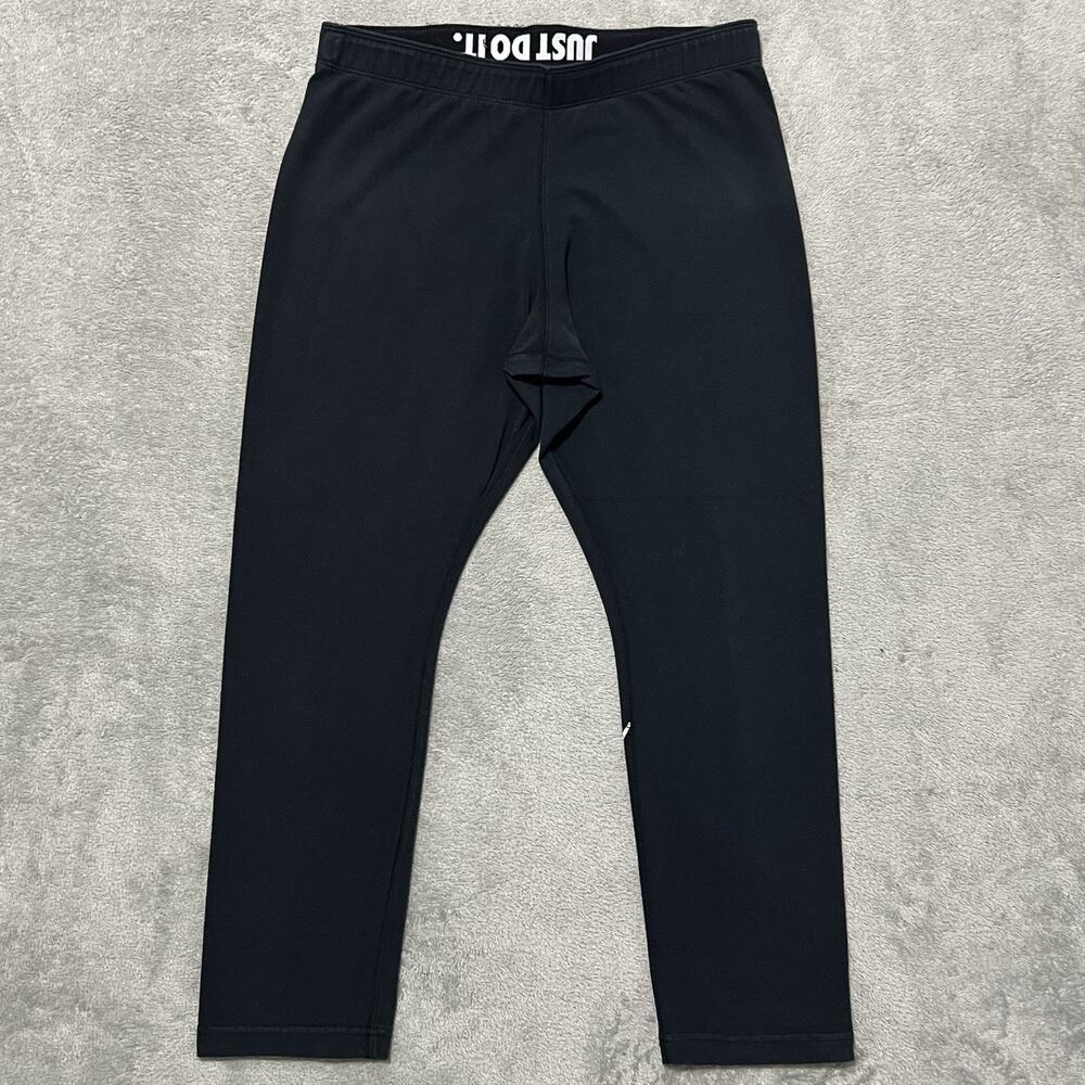 Nike Pants Womens M Black Leg-a-See Logo Activewear Sports Legging
